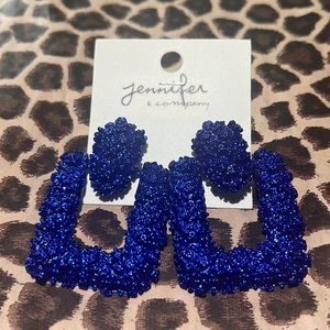 Billie Cobalt Metal Earrings